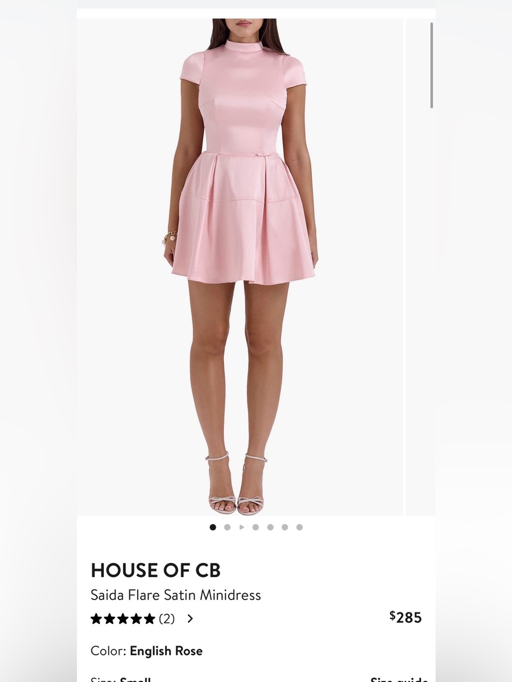 Saida Flare Satin Mini Dress